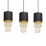 lampa wisząca Almeria 3xE27 czarno/złota MLP64400 Milagro