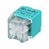 Złączka instalacyjna wciskana 4-przewodowa; Dwurzędowa; Na drut 0,75-2,5mm2; IEC 300V/24A 100 szt. O