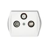 TREND Mechanizm gniazda abonenckiego 2 wyjścia SAT + TV biały