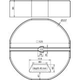 Podstawa betonowa C45/55, 17 kg D 337 mm, do statywów