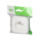 Gniazdo pojedyncze podtynkowe 2p+Z 16A, 250V, FAN, biały