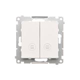 Simon 55 Przycisk zwierny podwójny zwierny bez piktogramu – osobne podświetlenie dla każdego klawisz