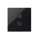 Simon 100 Panel 1-krotny: 2 gniazda RJ45 czarny