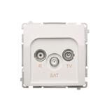 Simon Basic Gniazdo antenowe R-TV-SAT końcowe *Może być użyte jako gniazdo zakończeniowe do gniazd przelotowych R-TV-SAT BMZAR-SAT1.3/1.01/11 KONTAKT