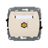 TREND Mechanizm gniazda pojedynczego RCA (typu cinch - żółty, pozłacany) beżowy