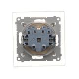 Simon 54 Gniazdo Schuko do wersji IP44 z przesłonami z uszczelką ramki 16A 250V zaciski śrubowe klapka transparentna kremowy DGSZ1BZ.01/41A KONTAKT