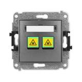 ICON Mechanizm gniazda światłowodowego/optycznego podwójnego grafitowy