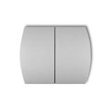 Klawisze podwójne do łączników TREND, LOGO (komplet dwóch sztuk) srebrny metalik