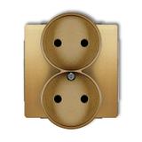 DECO Mechanizm gniazda podwójnego do ramki DECO Soft bez uziemienia 2x2P (przesłony torów prądowych)