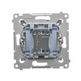 Simon 54 Przycisk pojedynczy zwierny bez piktogramu 16A z. śrub. srebrny mat