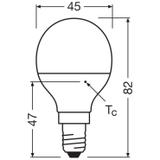 Lampa LED BASE Classic P40 4,9W/827 230V plastik E14 FS3 OSRAM