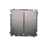 Simon Basic Łącznik świecznikowy 10A 250V szybkozłączka stal inox BMW5.01/21 KONTAKT