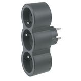 ROZGAŁĘŹNIK 3X2P+Z FRONTOWE - CZARNY/GRAFITOWY, Legrand