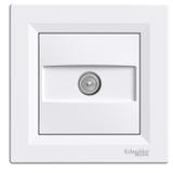 Asfora, gniazdo TV przelotowe 4dB, biały