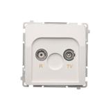 Simon Basic Gniazdo antenowe R-TV końcowe separowane 1x wejście: 5–862 MHz biały