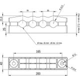 Uchwyt kabla siłowego KO27/4 poczwórny OPATÓWEK