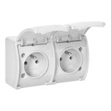 Gniazdo podwójne AQUATIC IP44 biały OR-OE-7106/W ORNO