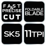 Piła japońska do cięcia dokładnego 11 TPI, wąska, składana