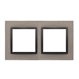 Simon 54 NATURE WMDZ-0120xS-098 Ramka 2-krotna Nature-Beton, CZARNY CHARAKTER, IP20/IP44. (IP44-nale DRN2/98 KONTAKT