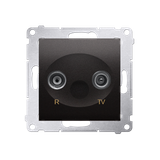 Simon 54 Gniazdo antenowe R-TV końcowe separowane tłum.1dB antracyt