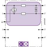 Moduł do ogranicznika przepięć BLITZDUCTOR XT, ochrona 1 linii tel. analogowej, łączy ADSL np. Neost