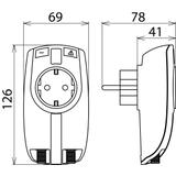Ogranicznik przepięć DEHNprotector, wersja do gniazda schuko