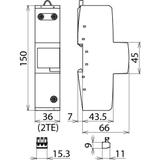 Ogranicznik przepięć N-PE gap Maxi 1 do sieci TT 961185 DEHN
