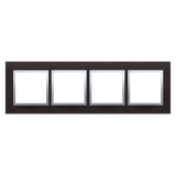 Simon 54 Nature Ramka 4-krotna Nature-Metal INOX YIN IP20/IP44* (*IP44-należy zastosować zestaw uszczelek DUN4) DRN4/78 KONTAKT