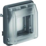 BERKER W.1 Adapter z przezroczystą pokrywą do modułów systo IP55 szary 18213500 HAGER