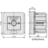Wyłącznik alarmowy 1Z 1R 12A /WYŁĄCZNIK GŁÓWNY/ IP55 WGp-1s 921590 ELEKTROMET