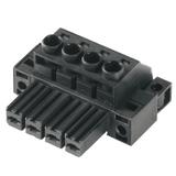 BVZ 7.62HP/04/180SFC SN BK BX Wtyk PCB (złącze wiązki), 7.62 mm, Liczba biegunów: 4, Przyłącze z jarzmem /100szt./ 1929760000 WEIDMÜLLER