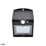 NAŚWIETLACZ LAMPA SOLARNA LED TRINGO 1,5W 220lm 4000K IP65 CZARNY Czujnik ruchu PIR BEMKO