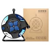 Przedłużacz bębnowy, 4 gniazda 2P+Z, kabel PVC H07RN-F 3x2,5mm2, długość 40m, termik, przesłony toró