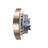 Simon 54 Gniazdo bez uziemienia z przesłonami podwójne 16A z. śrub. złoty mat *Do ramek S54 PREMIUM