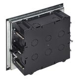 Puszka podłogowa na gniazda modułowe 6 x 45x45mm lub 12 x 22,5x45mm, pokrywa: plastik, czarna