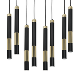 Milagro lampa wisząca Dallas 8xGU10 czarno/złota MLP6551