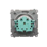 Simon Basic Gniazdo wtyczkowe pojedyncze z uziemieniem 16A 250V z przesłonami torów prądowych szybkozłączka stal inox BMGZ1CZ.01/21 BMGZ1cz.01/21 KONTAKT