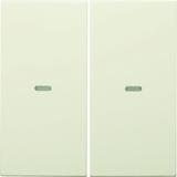 BERKER KNX e/s B.x Klawisze z soczewką do modułu przycisku podwójnego kremowy połysk 80960382 HAGER