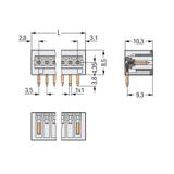 MCS-MINI Classic wtyk 3-bieg. j-szary raster 3,5 mm /200szt./ WAGO