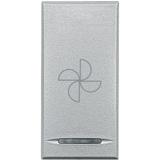 AXOLUTE MYHOME - KLAWISZ ''WENTYLATOR'' 1M ALUMINIUM, HC4915BC, Bticino