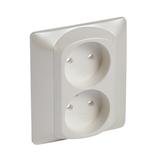SISTENA LIFE PLAKIETKA PEARL GNIAZDA PODWÓJNEGO 2X2P, Legrand