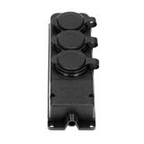 Rozgałęźnik bryzgoszczelny i odporny na uderzenia IP44 3 gniazda 16A 230V AC gumowy uniep OR-AE-1316