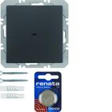BERKER Q.x KNX RF quicklink przycisk radiowy pojedynczy płaski Berker.Net aluminium 85655226 HAGER