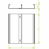 KND340H48/2 KANAŁ DWUTOROWY 1,0 MM