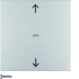 BERKER B.Kwadrat/B.7 Przycisk żaluzjowy komfort do sterownika żaluzjowego aluminium 85241183 HAGER