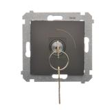 Łącznik na kluczyk pojedynczy jednobiegunowy 2 pozycyjny /0-I/ styk 1Z 5A 250V DW1K.01/46 KONTAKT