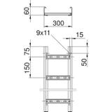 LG 630 VS/F, DRABINA POŻAROWA SZER.300