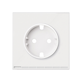 Simon 100 Pokrywa iO gniazda z/u Schuko biały mat