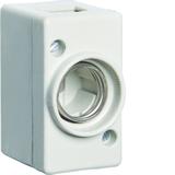 Gniazdo bezp. ceram. DII E27 1P 25A 500V na płytę zac.pałąk. 10mm2 LE27KPS HAGER