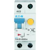 PKNM-20/1N/B/003-A-MW Wyłącznik różnicowonadprądowy 1P+N B20A 30mA typ A 236239 EATON